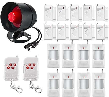 De Alarma De Seguridad Inalámbrico, Sirena De 433Mhz, Sensor De Puerta De Movimiento Antirrobo For El Hogar, Tuya Smart,Protección Poderosa(Tuya WIFI KIT10)