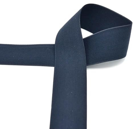Bande élastique de 40 mm de large - Couleur - Longueur 1 m et 2 m - Non vendu au mètre (bleu marine, 1 mètre)