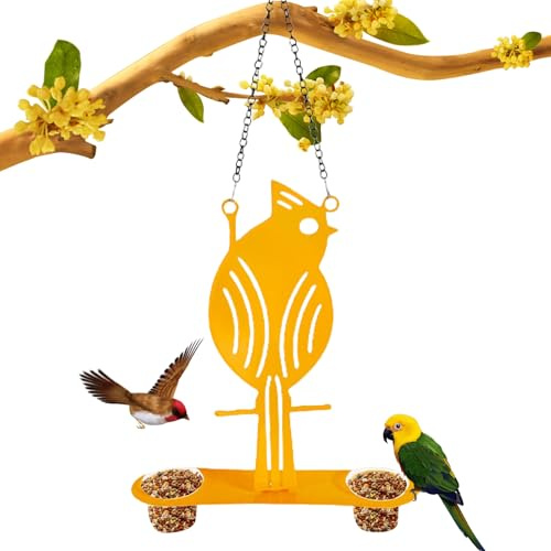 Distributore di mangime a colibrì per esterni, stazione di mangime per uccelli, sistema di alimentazione a prova di spruzzi d'acqua, con design decorativo, come stazione di osservazione degli uccelli