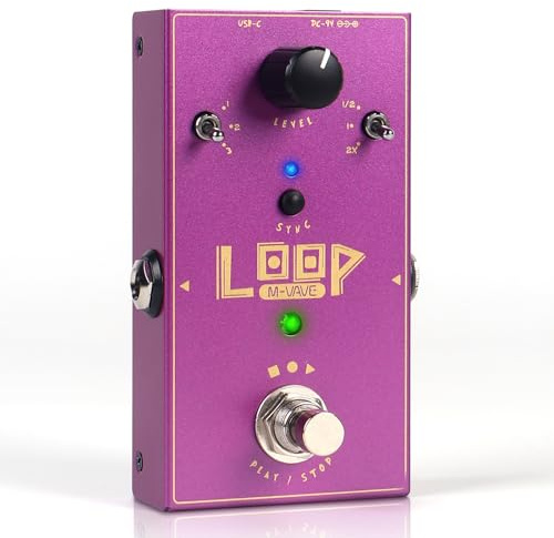 Loop Pedal for Electric Guitar,Stereo Looper Pedal with 3-Gear Speed Control, 3-Track 11 Mins Looper Recording Capacity, Support Import/Export in Editor Software. (DC 9V/300 mA)