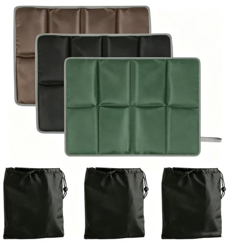 SGYKJ 3 Stück Outdoor Sitzkissen Faltbar,n Wasserdicht Thermo Sitzkisse | Sitzunterlage outdoor kinder, Sitzkissen outdoor Faltbar für Reisen Picknick, Wandern Zubehör mit 3 Aufbewahrungstaschen