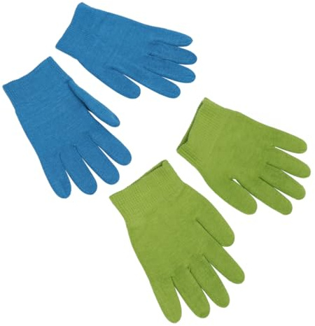 DECOMELODY 2 paia Guanti Gel Idratanti Elasticizzati per Spa Colori Morbidi e Nutrienti per Mani per Trattamenti Notturni e Secca