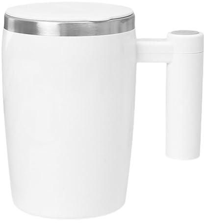 Self Stirring Mug - Automatic Drink Mixer, Rechargeable Protein Blender | Electric Rotating Cup Portable Mixing Tumbler, Stainless Steel Motorized Design with Lid for Coffee Milkshakes Smoothies