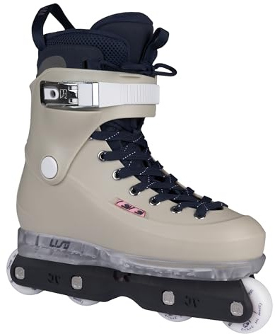 USD Sway Witzemann II - Pattini in linea da uomo per Street & Park, con guida IQON AG60, ruote da 57 mm, cuscinetti a sfera ABEC 9 e MYFIT Liner – Grigio/Blu (37-38)