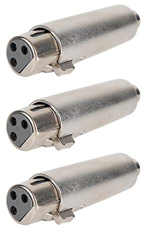 Stylebest Adaptateur Audio Femelle vers XLR 3 Broches, Connecteurs en Alliage de Zinc de Haute qualité pour Musiciens et Enregistrement, 3 Pièces