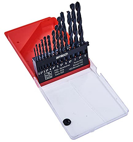 Amtech F1100 13 Piece high speed steel (HSS) drill set - large
