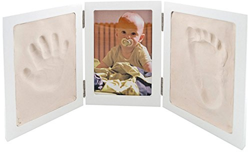 alles-meine.de GmbH 3-D Bastelset Händeabdruck + Fußabdruck Rahmen Abdruck Kind Kinder Form Gipsformen Gips gießen Gips