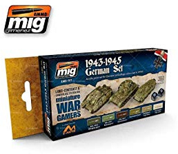 Ammo Wargame 1943-1945 German Set Wargames Acrylic Paint Set (6 X 17Ml Jars)