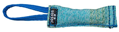 Julius-K9, 18415, Beisswurst, Baumwolle-Nylon, 15 cm x 2-3 cm, aussen genäht eine Handschlaufe