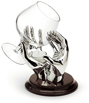 SWEET HOME Scalda Cognac Mani Argentato Argento cod.520577 cm 20h diam.15 by Varotto & Co.