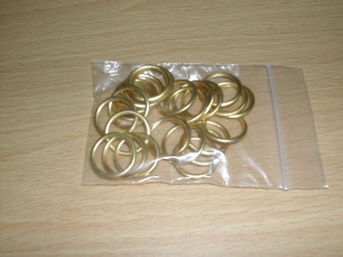 50 x Brass Curtain Roman Blind Rings 18mm 3/4 Sewing Tiebacks