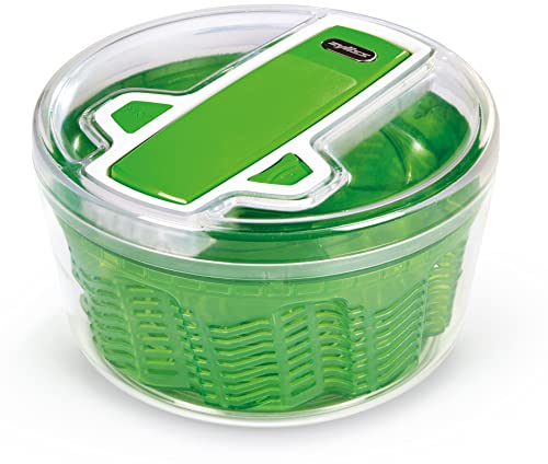 Zyliss E940017 Easy Spin 2 Centrifugadora de Lechuga, Grande, Plástico, Blanco, Escurridor Para Ensaladas y Verduras, Apto Para Lavavajillas