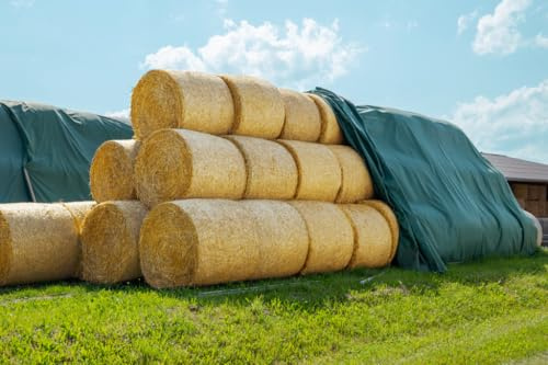 AGRI plus Strohvlies 9,8 x 12,5 m I Stabiles 140 g/m² Schutzvlies aus Polypropylen I Extrem reißfestes Heuvlies für langfristigen Schutz I Abdeckvlies wetterfest & UV-beständig