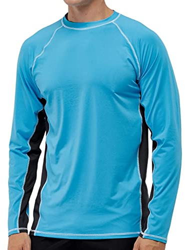 Arcweg UV-Schutz T-Shirt Herren Rashguard UPF 50+ Langarmshirt Sommer Tshirt Strand Schnell Trocknend Leicht Badeshirts Surfen Angeln Wandern Top