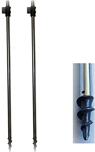 picchetto pesca filettatto per nassa carpfishing allarmi paletto poggia canna 2 pezzi