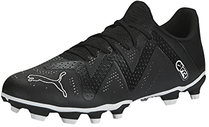 PUMA Herren Future Play Firm Ground/Künstlicher Boden Sneaker, Schwarz/Weiß, 44.5 EU