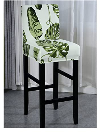 Stretchöverdrag för barstolar Set med 2/4/6 tryckta barstolsstolar, överdrag, mothöjd pubstolar, överdrag, för kök, matsal, snurrstol,Floral 6,2pcs