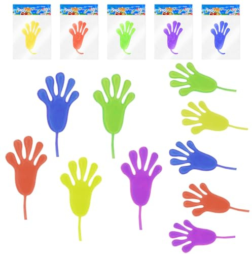 Ainiv Klatschhand Kinder, 20 STÜCK Glibberhand Mitgebsel, Bunte Giveaway, Klatschhand Kinder, Klatschhand Glibber, Mitbringsel Give aways Scherzartikel Spielspaß, geeignet für Den Kindergeburtstag