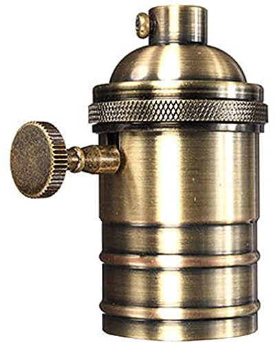 Vintage E27 Lamp Holder - Light Socket E26/ E27 Solid Bulb Socket Ceramics Lamp Holder Edison Screw Lamp Base Retro Pendant Light Adaptor