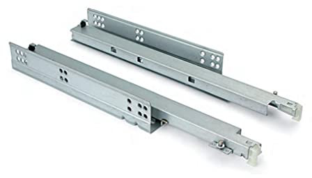 AZERODESIGN-Guias Correderas para Cajones-Rieles para Cajones-Guia Cajon Regulación Lateral en Altura-para Cajoneras-Muebles-Armario-Extracción Total con Sistema de Auto Frenado-peso de 35kg(350mm)