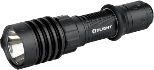 OLIGHT Warrior X 4 Taktische wiederaufladbare Taschenlampe 2600 Lumen Dual Schalter Handheld Taschenlampen für Outdoor Jagd Notfall Camping Outdoor Wandern (Mattschwarz)