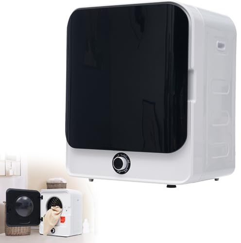 Qiang Mini Secadora Portátil Maquina Secar Ropa Secado Suave Y Preciso,Filtro Triple,5 Programas De Secado,3Kg Reales hasta 4,5Kg,Independiente O Montada En Pared,para Apartamento,Dormitorio