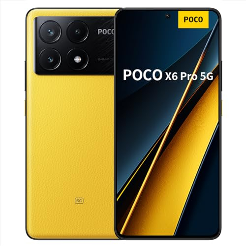 Xiaomi Poco X6 Pro 5G 12+512GB Yellow Screen 6,67'' Unlocked Smartphone, 5000mAh Battery Android 13, MediaTek Dimensity 8300-Ultra Processor, Eight-Cores Up to 2,2GHz