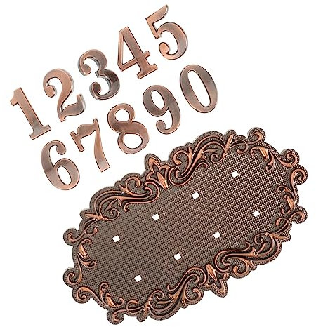 ORFOFE 1satz Vintage Hausnummernschild Robustem Material Design Mit Reflektierenden Zahlen Für Eingangsbereiche Und Briefkästen Für Außendekoration