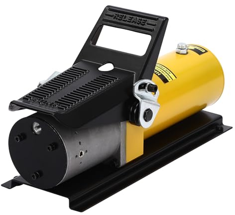 Luftdruck Hydraulikpumpe Hydraulikpresse Hydraulische PumpHHB-70AQ, Druckluft hydraulische Fußpumpe, Pneumatische Pumpe, Stahl, 10000 PSI, für Auto, Maschinenbau und Wartung