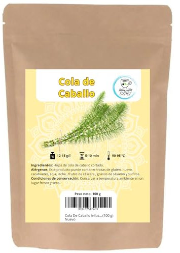 Infusion Essence - Cola de Caballo Infusion a Granel - Infusión Drenante y Diuretico Retencion de Liquidos - Te Cola Caballo Eliminar Liquidos y Grasas Corporal 100g (50 Tazas)