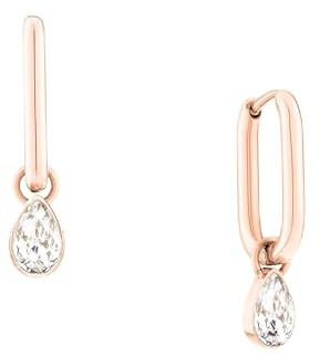 Realtid Creole EJ-0026-E-22 IP roséguld, 2,2 cm, Rostfritt stål, Kubisk zirkonia