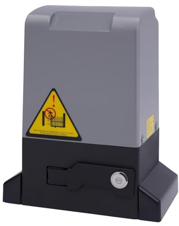 Kaichenyt Motore scorrevole da 370 W, set completo con scheda di controllo integrata, motore per cancello scorrevole elettrico, max. 800 kg, con 2 telecomandi