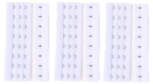 TMTGTS Estensione per reggiseno, 8 pezzi, 3 file con 8 ganci, reggiseno estensore, morbido e confortevole, ricambio per biancheria intima, prolungamento da donna, bustiers Shapewear (bianco8#)
