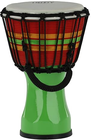 GEWA Liberty Djembé Rope Tuned - Durchmesser: 7 (17,8 cm) - Höhe: 12,5 (31,5 cm) - Anzahl Rope Runners: 14 - Farbe: Green