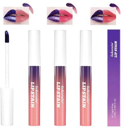 3 Stück Abnehmbare Lip Liner Set Lip Stain Peel Off Lang Anhaltende Peel Off Lip Stain Matte Waterproof Lip Liner Pencil für Frau Highly Pigmented Abziehbarer Feuchtigkeitsspendend Wischfest