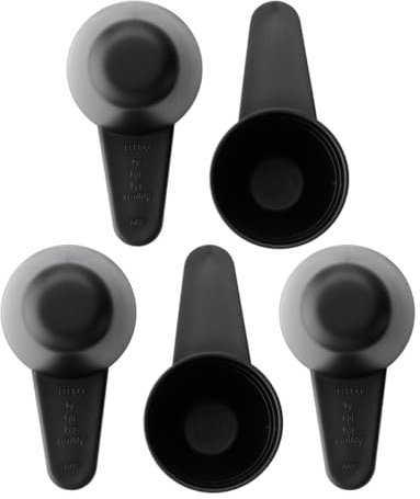 Garneck 5 Pz cucchiai di latte in polvere misurini tazza di caffè Cucchiaino caffè riutilizzabile misurino da caffè Scoop di misurazione del caffè cucchiai dosatori domestici Black
