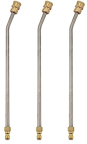 Remingtape 3 x rengöringstillbehör för mellanskivornas förlängning, högt tryck rengöringsmedel mellan skivor stång för lans/stav 1/4 snabbkoppling, 30 graders böjd stång, 14
