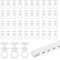 Curtain Hooks Gliders Rollers, 100 Pcs Multi-Use Plastic Curtain Gliders and Hooks Plastic Curtains Track Glider Hook for Window, Door, Bathroom, Caravan, 9mm