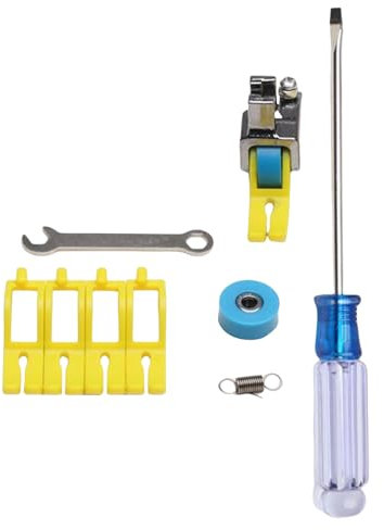 Flat Car Roller Presser Foot With Install Tool For Sewing Machine Replaceable Sewing Presser Foot For Shirt Curtains