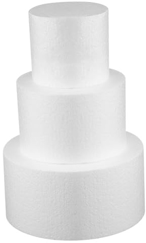 HOMSFOU 3pezzi Manichini per Torte Rotondi in Schiuma di Altezza per Decorazioni di Matrimoni e Compleanni