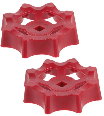 Angoily 2 Stück Rotes Ventil Handrad aus Abs Runder Griff mit Anti Rutsch Funktion Geeignet für Absperrventile und Schieberventile im Industrie und Baubereich