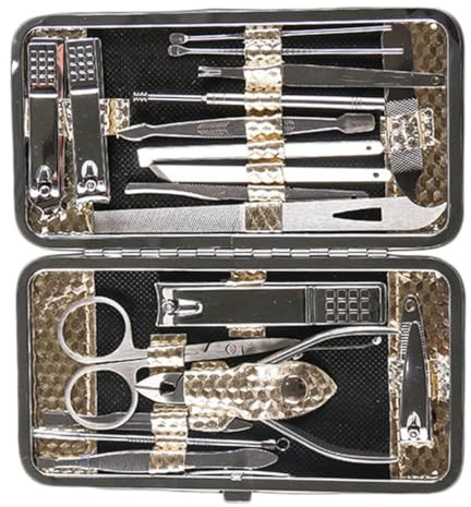 iplusmile 19pièces Kit De Manucure Coupe-ongles Pour Homme Femme à Domicile Ou Magasin