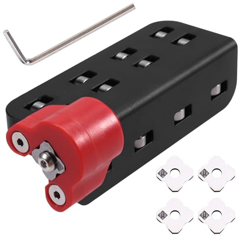 Bortivier Cepilladora de Biselado Manual para Carpintería, para Cortar Bordes de Madera, Biselar Esquinas, Carpintero Manual, Herramientas de Carpintería con 4 Cuchillas