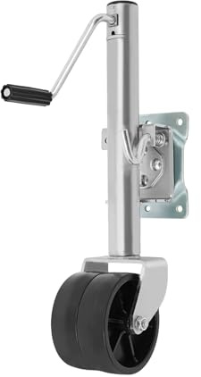 HPDTZ 1500 lb Doppelrad-Bootsanhängerheber, Stützrad Doppelrad 680 kg, Bugrad für Anhänger und Wohnwagen, Robustes Deichsel Rad aus Stahl, 31-57 cm Hub, 15.2 cm Räder, Schwenkbar