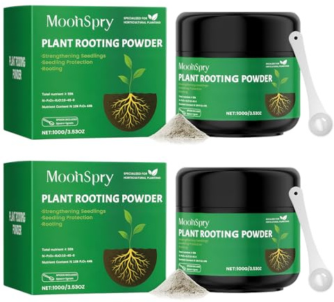 2 X 100g wurzelaktivator, Rapid Rooting Powder mit Löffel | belebt und stärkt das Wachstum von Pflanzen und Wurzeln,Bewurzelungspulver für stecklinge,Indoor & Outdoor,Wurzelstimulator (