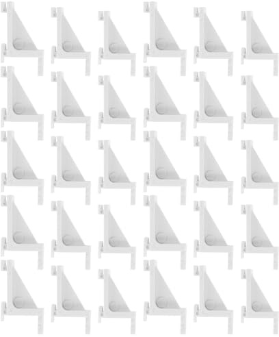 Garneck 30 Pcs Refrigerator Shelf Clips Plastic Freezer Support Brackets Cold-Resistant Fridge Hooks for Secure Shelf Organization Replacement Clips for Household and Commercial Coolers