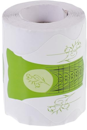 VALICLUD Pegatinas para Extensión de Uñas 100 Unidades Papel Molde Autoadhesivo para Gel UV Herramienta de Manicura Compacta y Ligera Guía para Decoración y Diseño de Uñas Profesionales