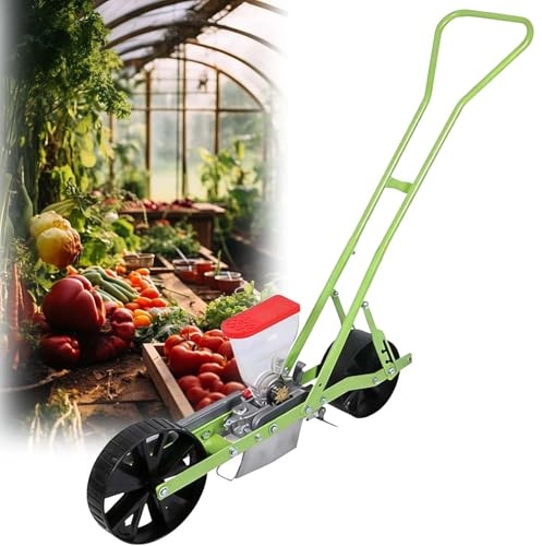 CUTANGELAR Seminatrice da Giardino di Precisione, Seminatrice Manuale per Ortaggi. Lo Spandiconcime A Spinta Manuale Pianta in Modo Efficiente Semi di Mais, Arachidi E Ravanelli su 1-6 File.(1row)