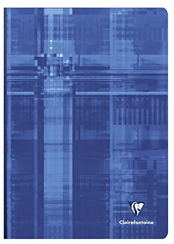 Clairefontaine 9121C - Kladde / Notizbuch DIN A4 geleimt, 72 Blatt 90g, französische Lineatur, weiße Vorsatzblätter, Einband aus feuchtigkeitsresistentem Hochglanzkarton, farbig sortiert, 1 Stück