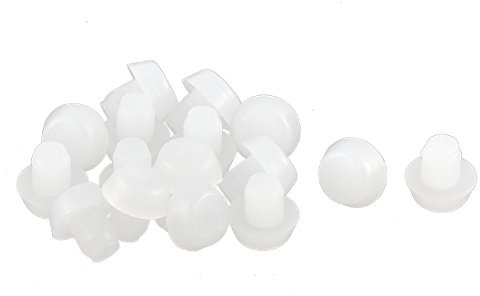 sourcing map D Blanking End Caps 6mm Kunststoff Rundschlauch 16 Stück | Schlaucheinsatzdeckel Flach Vorbau Stoßfänger